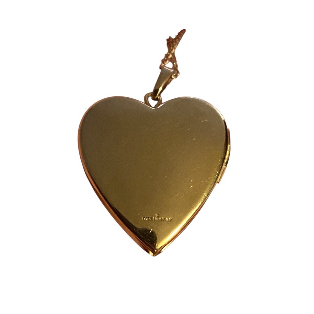 Vintage 14k Heart Pendant Necklace - Picture 4 of 4